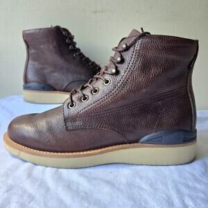 Taft 365 M004 Men's Lace Up Leather Ankle Boots Chili Brown Size 8